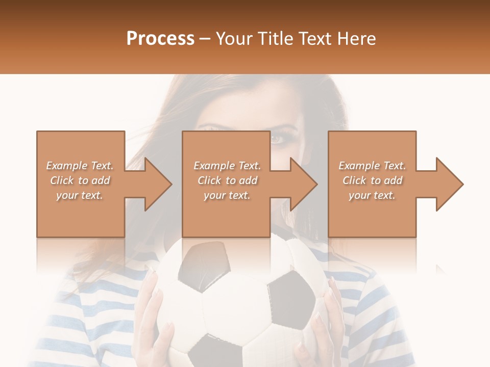 A Woman Holding A Soccer Ball In Her Hands PowerPoint Template