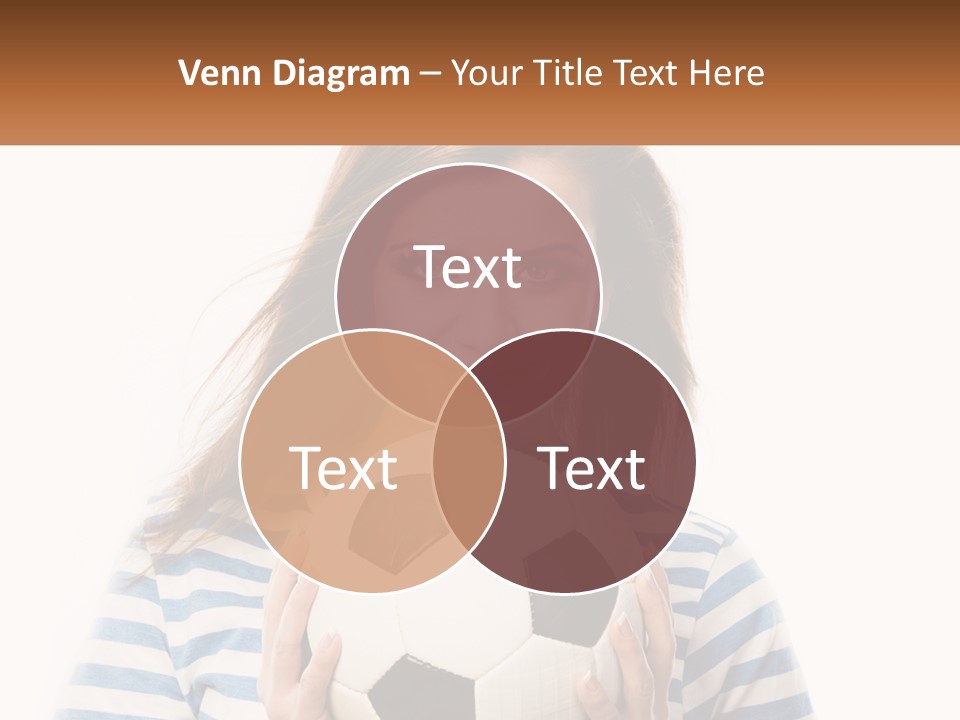 A Woman Holding A Soccer Ball In Her Hands PowerPoint Template