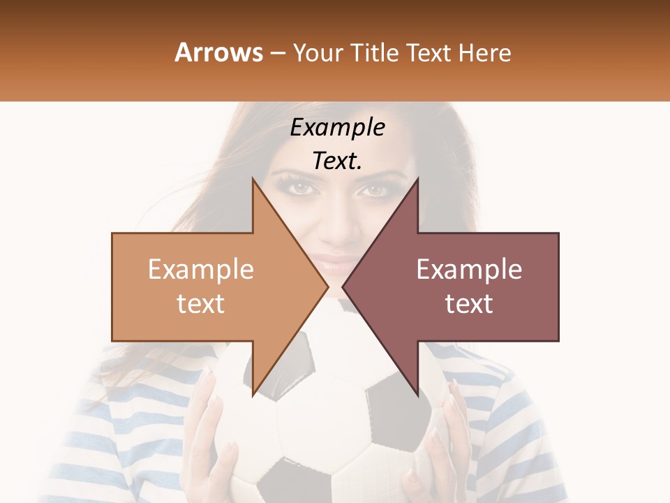 A Woman Holding A Soccer Ball In Her Hands PowerPoint Template