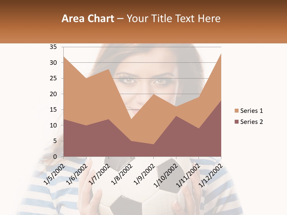 A Woman Holding A Soccer Ball In Her Hands PowerPoint Template