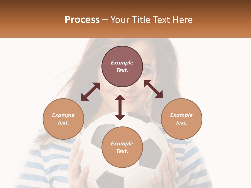 A Woman Holding A Soccer Ball In Her Hands PowerPoint Template