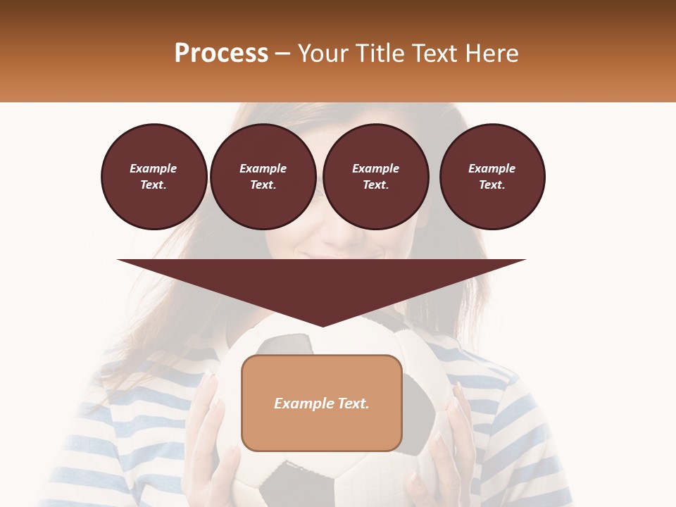 A Woman Holding A Soccer Ball In Her Hands PowerPoint Template