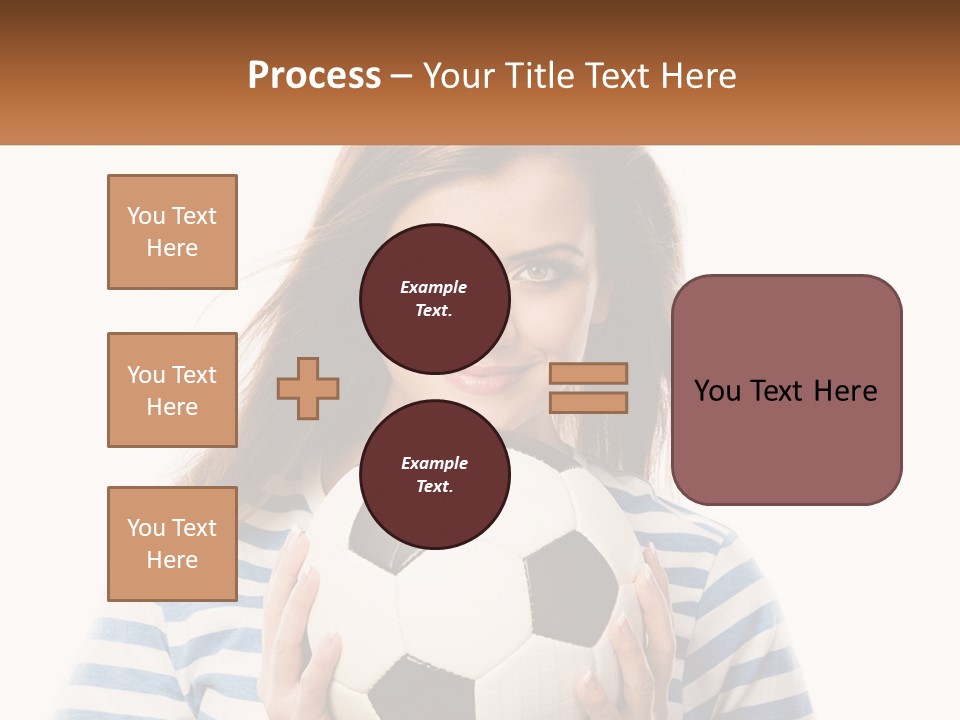 A Woman Holding A Soccer Ball In Her Hands PowerPoint Template