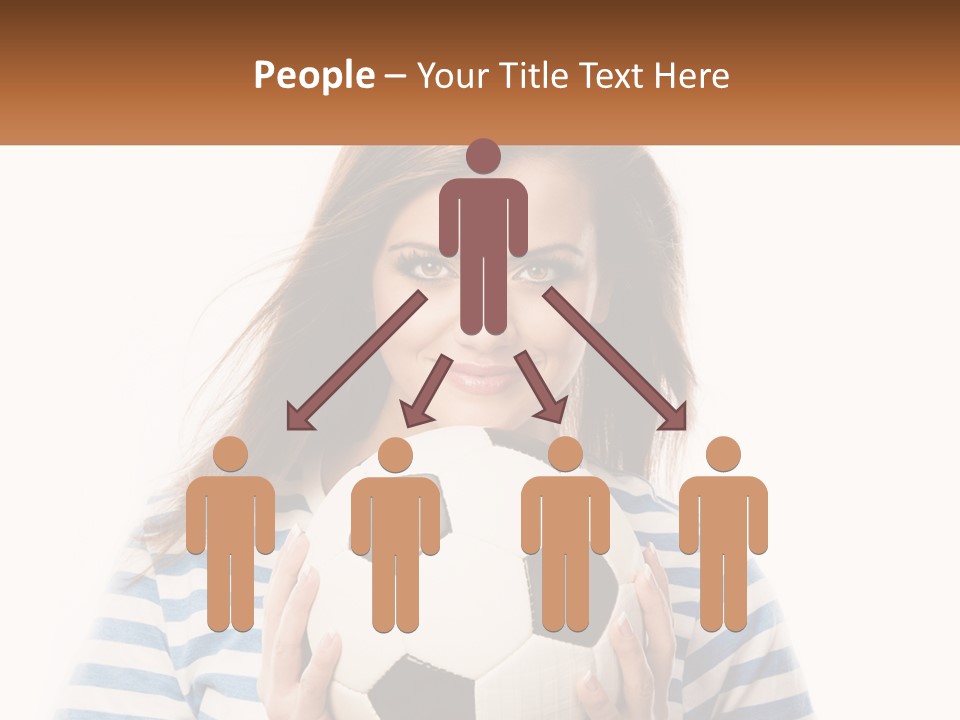 A Woman Holding A Soccer Ball In Her Hands PowerPoint Template