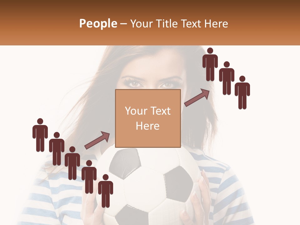 A Woman Holding A Soccer Ball In Her Hands PowerPoint Template