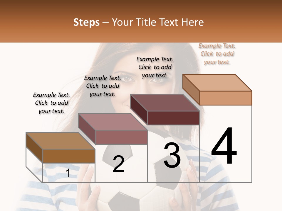 A Woman Holding A Soccer Ball In Her Hands PowerPoint Template