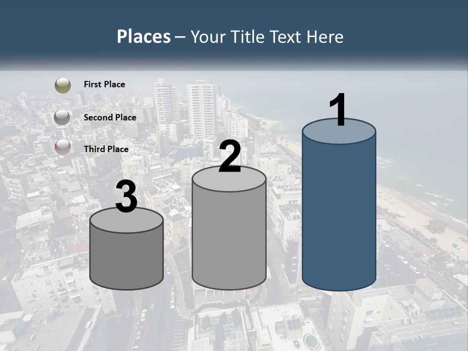 An Aerial View Of A City With The Ocean In The Background PowerPoint Template