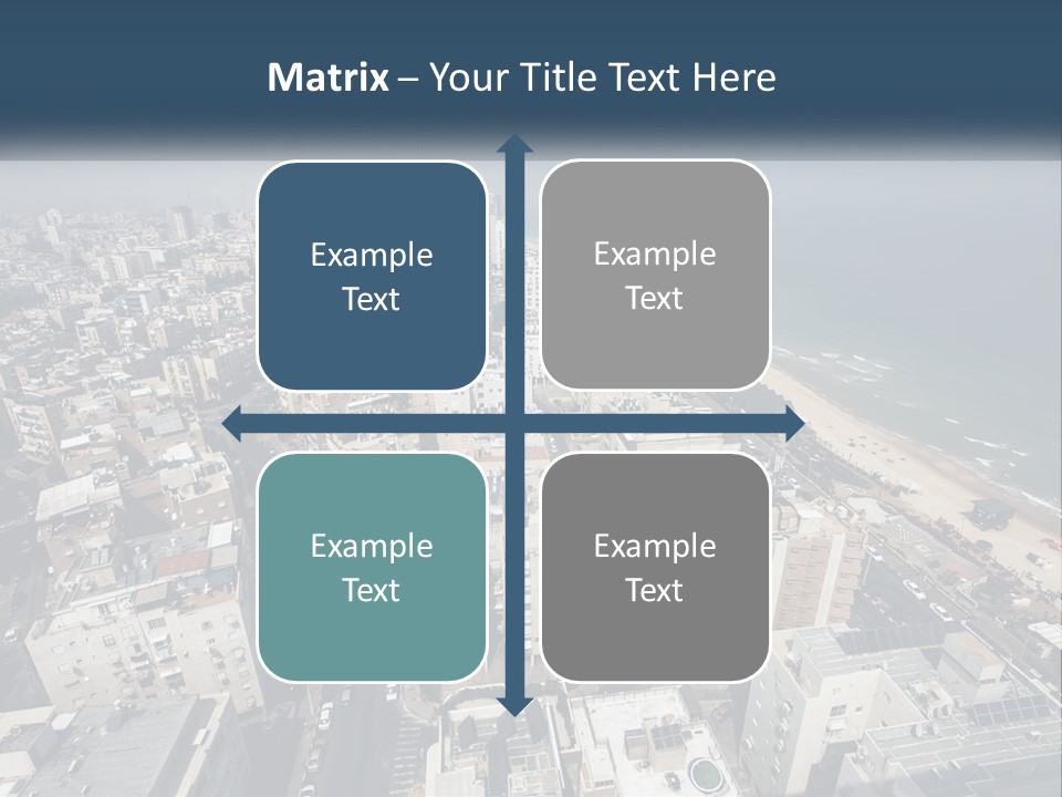 An Aerial View Of A City With The Ocean In The Background PowerPoint Template