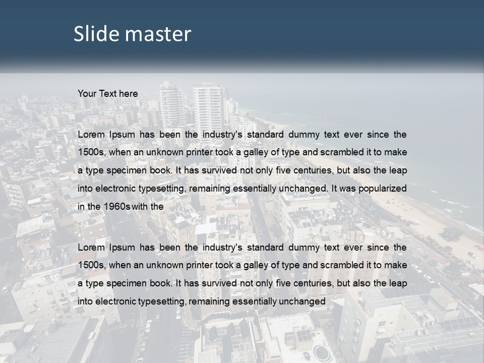 An Aerial View Of A City With The Ocean In The Background PowerPoint Template