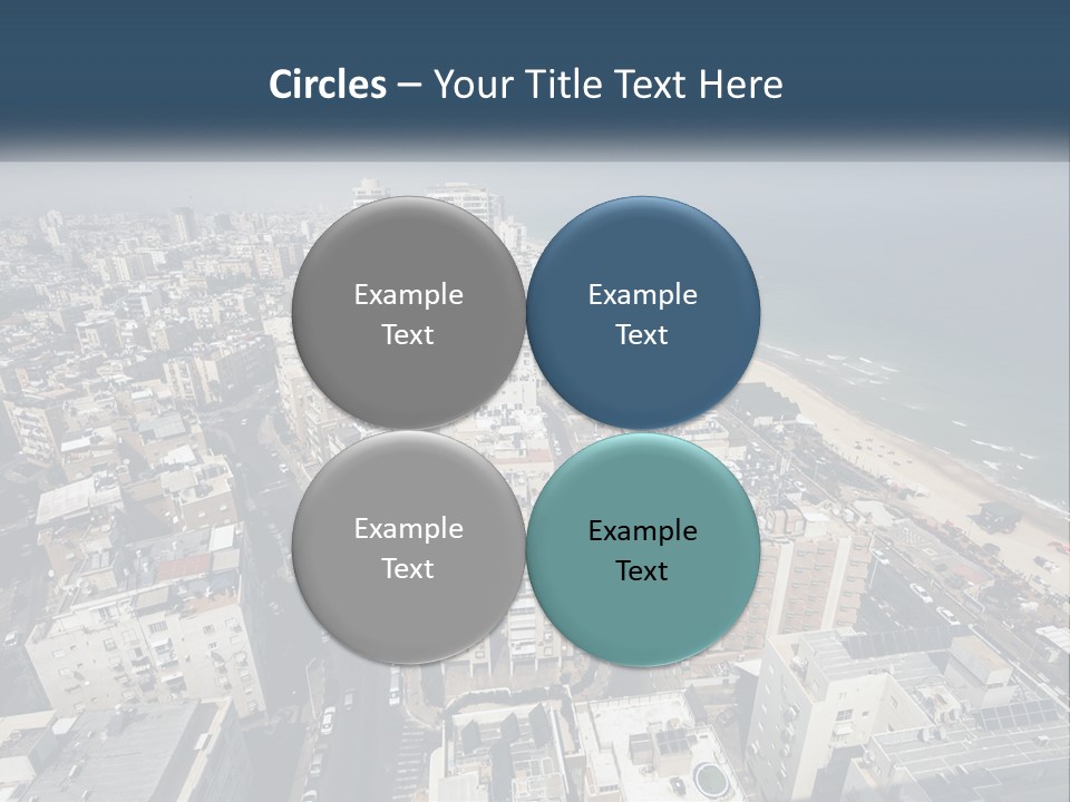 An Aerial View Of A City With The Ocean In The Background PowerPoint Template