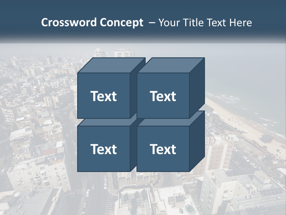 An Aerial View Of A City With The Ocean In The Background PowerPoint Template