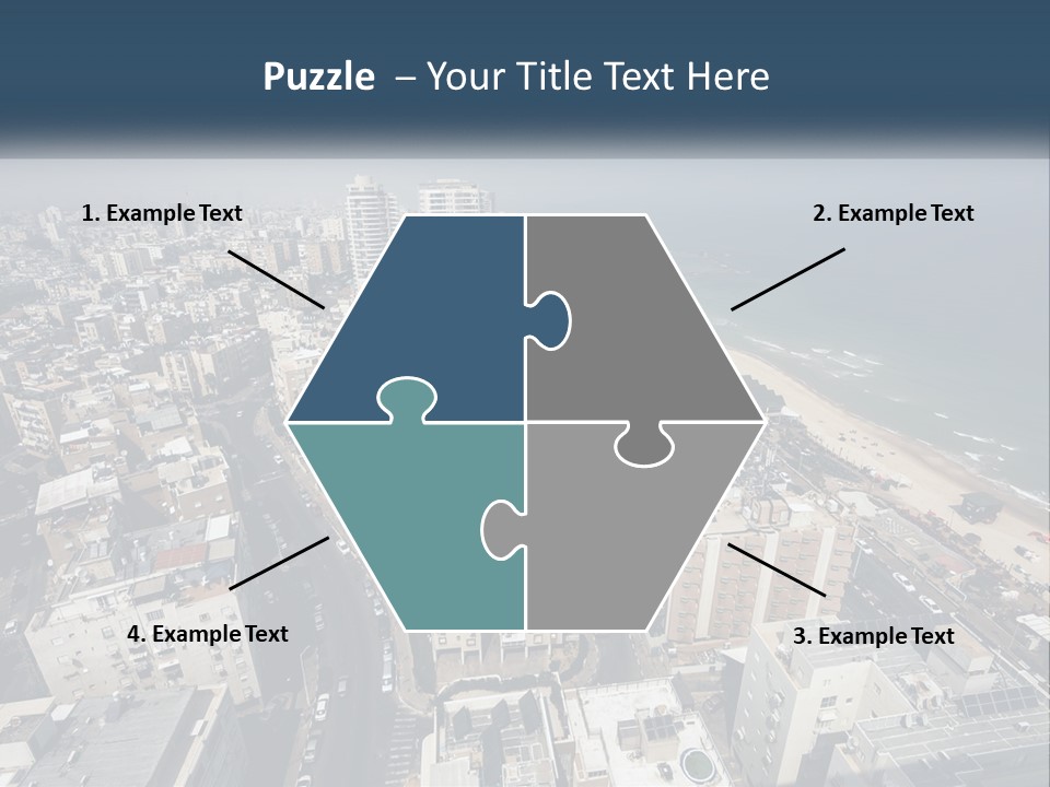 An Aerial View Of A City With The Ocean In The Background PowerPoint Template