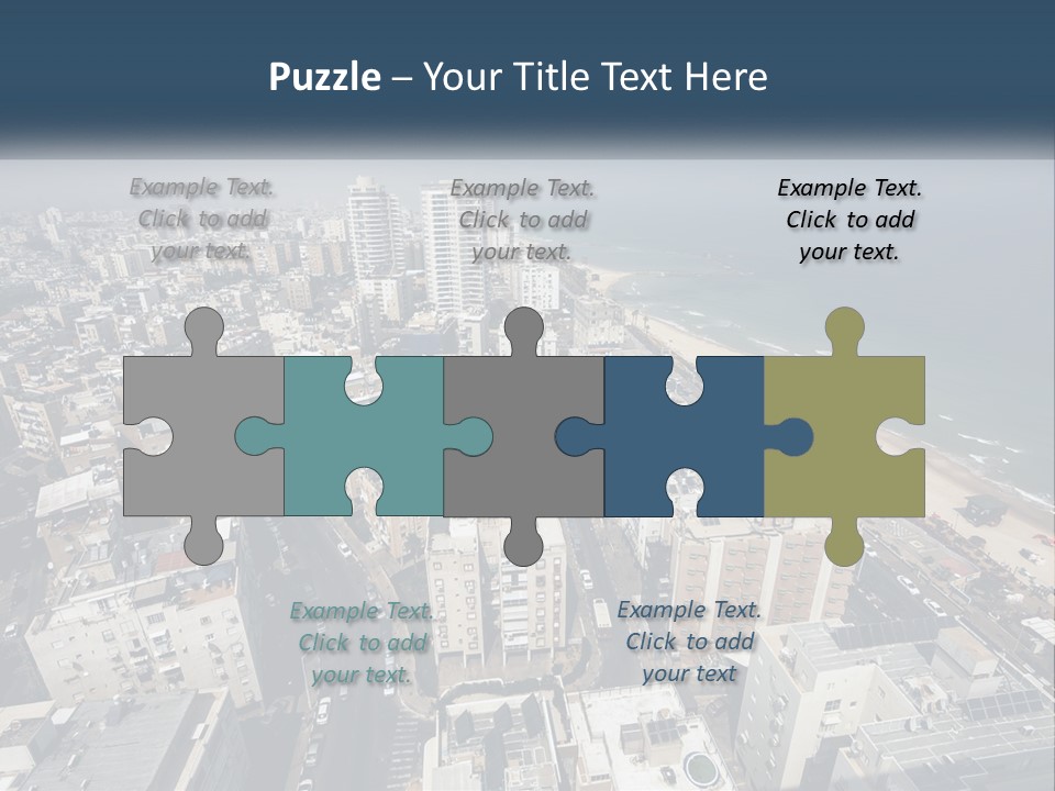 An Aerial View Of A City With The Ocean In The Background PowerPoint Template