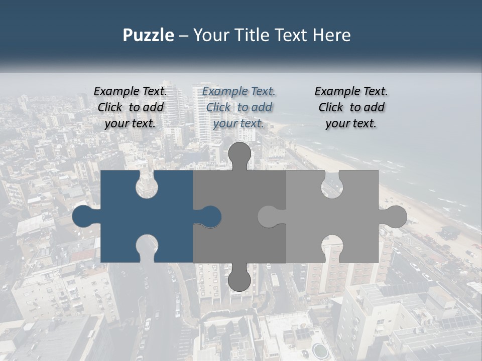 An Aerial View Of A City With The Ocean In The Background PowerPoint Template