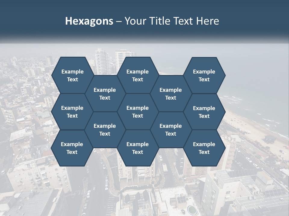 An Aerial View Of A City With The Ocean In The Background PowerPoint Template