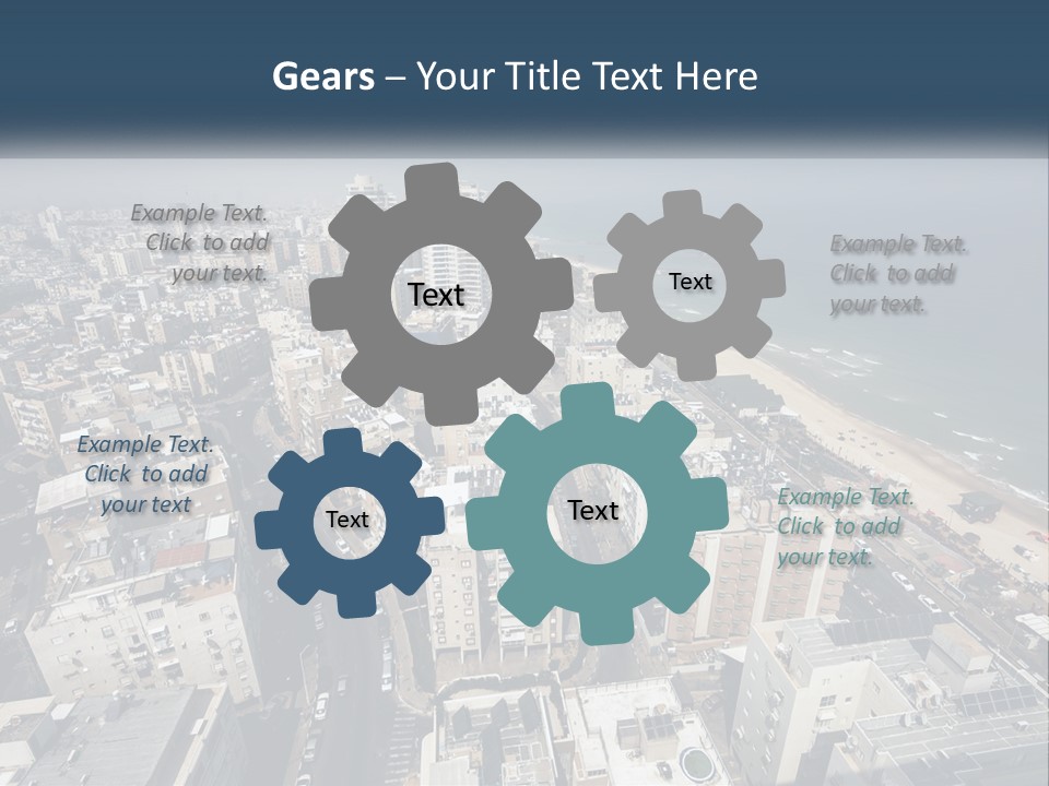 An Aerial View Of A City With The Ocean In The Background PowerPoint Template