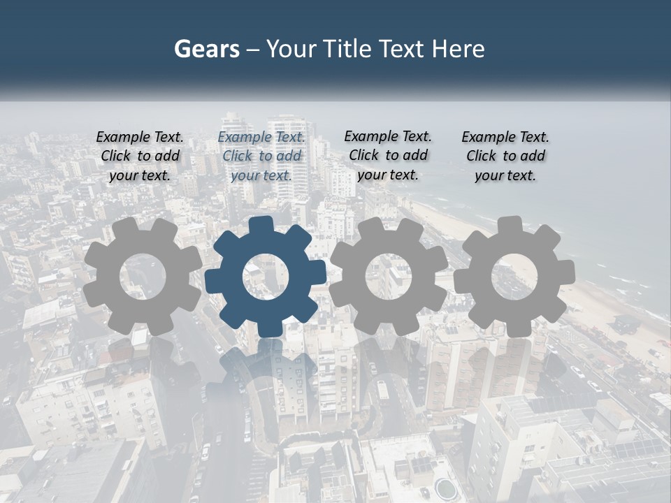 An Aerial View Of A City With The Ocean In The Background PowerPoint Template