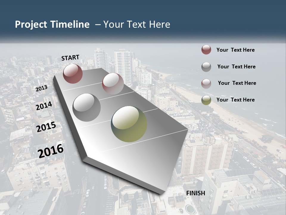 An Aerial View Of A City With The Ocean In The Background PowerPoint Template