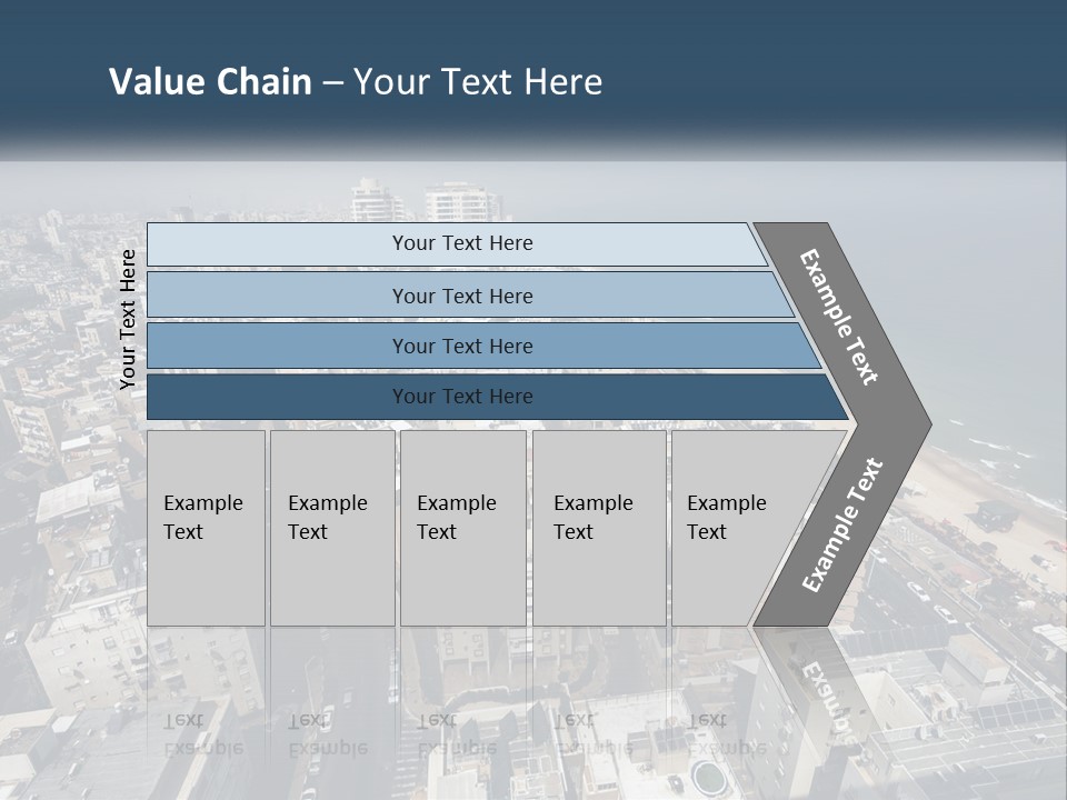 An Aerial View Of A City With The Ocean In The Background PowerPoint Template