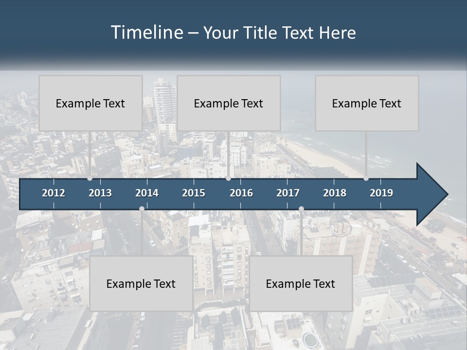 An Aerial View Of A City With The Ocean In The Background PowerPoint Template