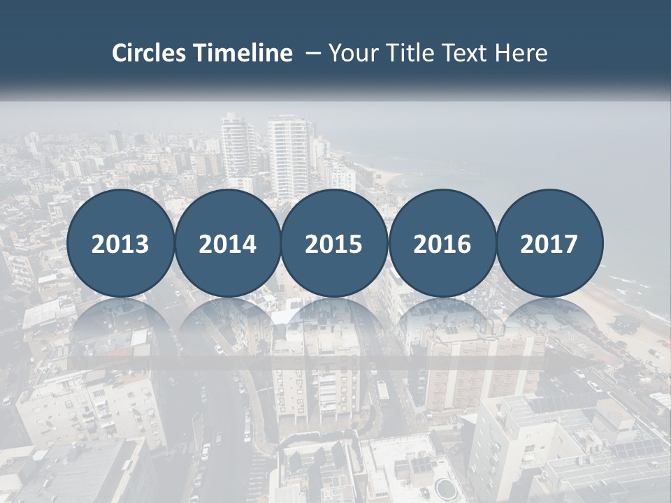 An Aerial View Of A City With The Ocean In The Background PowerPoint Template