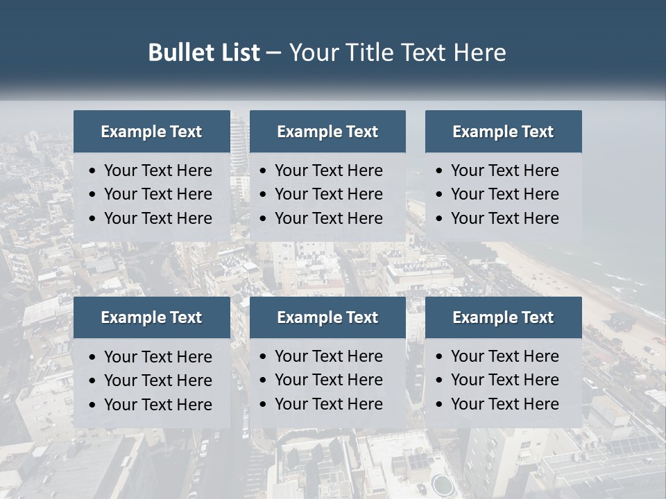 An Aerial View Of A City With The Ocean In The Background PowerPoint Template