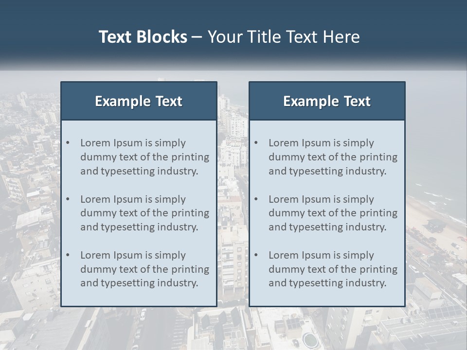 An Aerial View Of A City With The Ocean In The Background PowerPoint Template