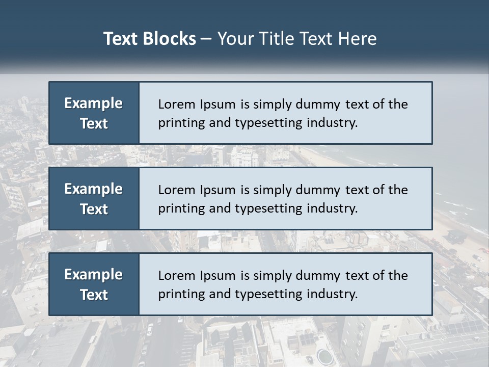 An Aerial View Of A City With The Ocean In The Background PowerPoint Template