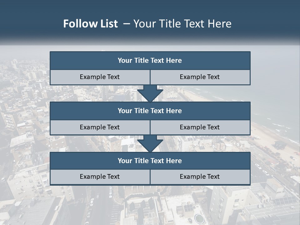 An Aerial View Of A City With The Ocean In The Background PowerPoint Template