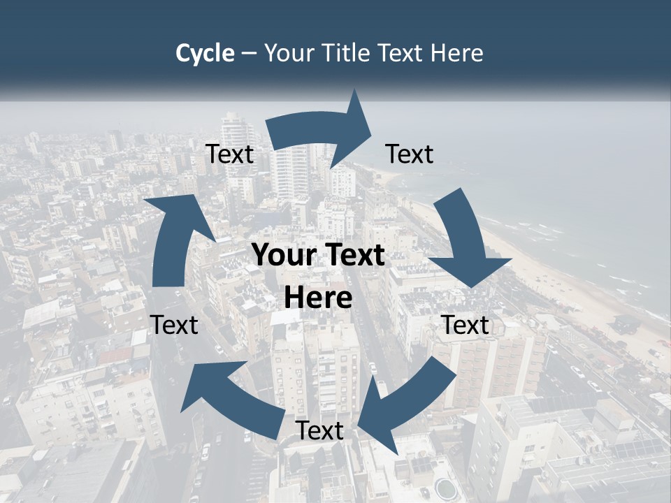 An Aerial View Of A City With The Ocean In The Background PowerPoint Template