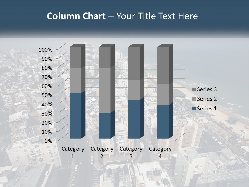 An Aerial View Of A City With The Ocean In The Background PowerPoint Template