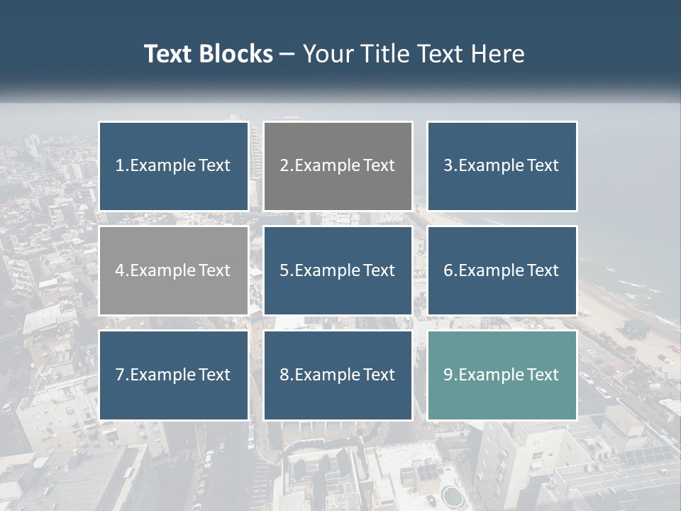 An Aerial View Of A City With The Ocean In The Background PowerPoint Template