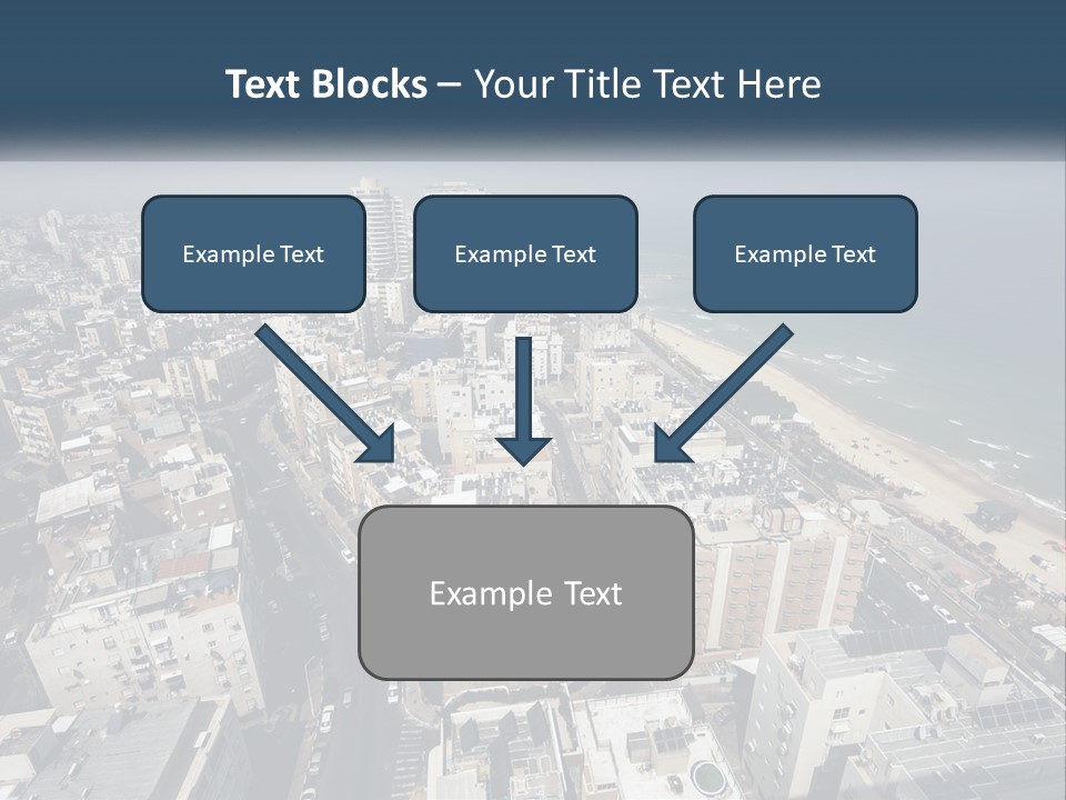 An Aerial View Of A City With The Ocean In The Background PowerPoint Template