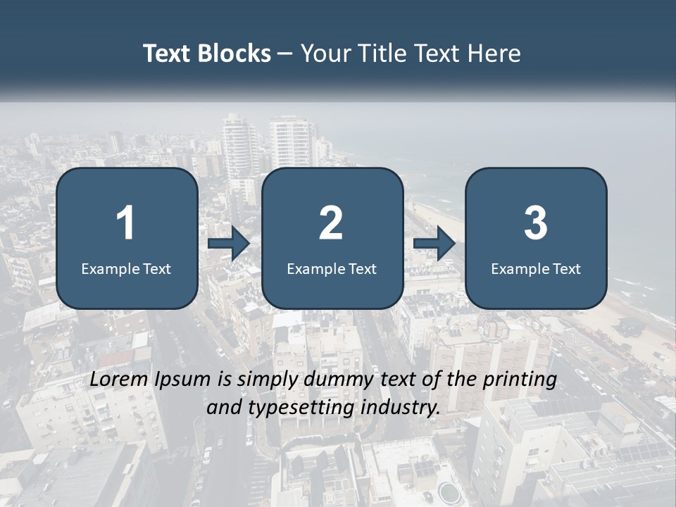 An Aerial View Of A City With The Ocean In The Background PowerPoint Template