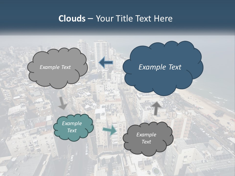 An Aerial View Of A City With The Ocean In The Background PowerPoint Template