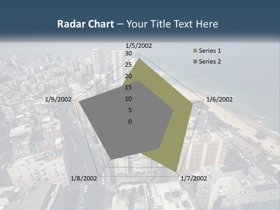 An Aerial View Of A City With The Ocean In The Background PowerPoint Template