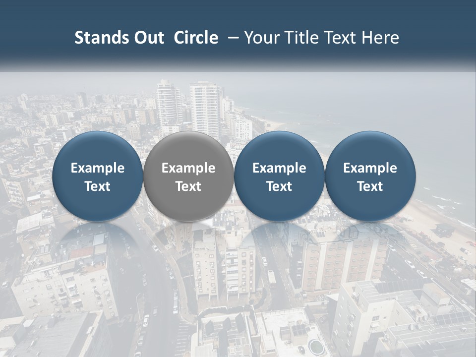 An Aerial View Of A City With The Ocean In The Background PowerPoint Template