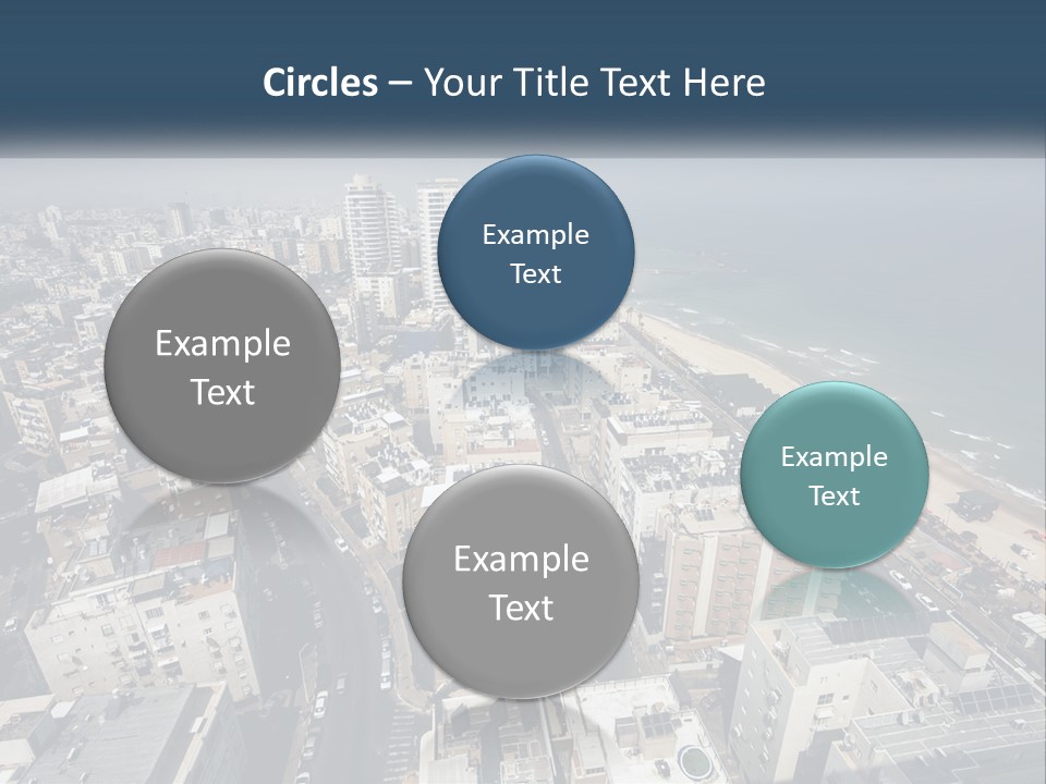 An Aerial View Of A City With The Ocean In The Background PowerPoint Template