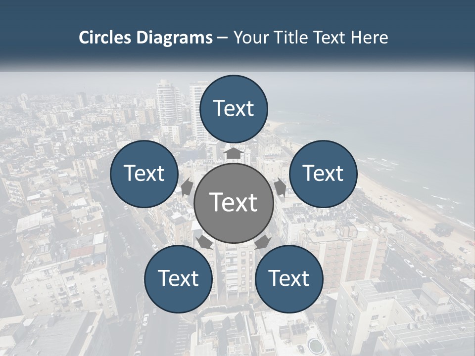 An Aerial View Of A City With The Ocean In The Background PowerPoint Template