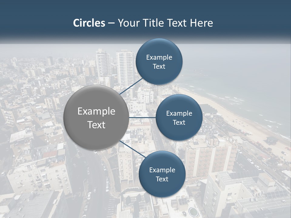 An Aerial View Of A City With The Ocean In The Background PowerPoint Template