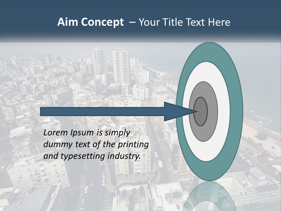 An Aerial View Of A City With The Ocean In The Background PowerPoint Template