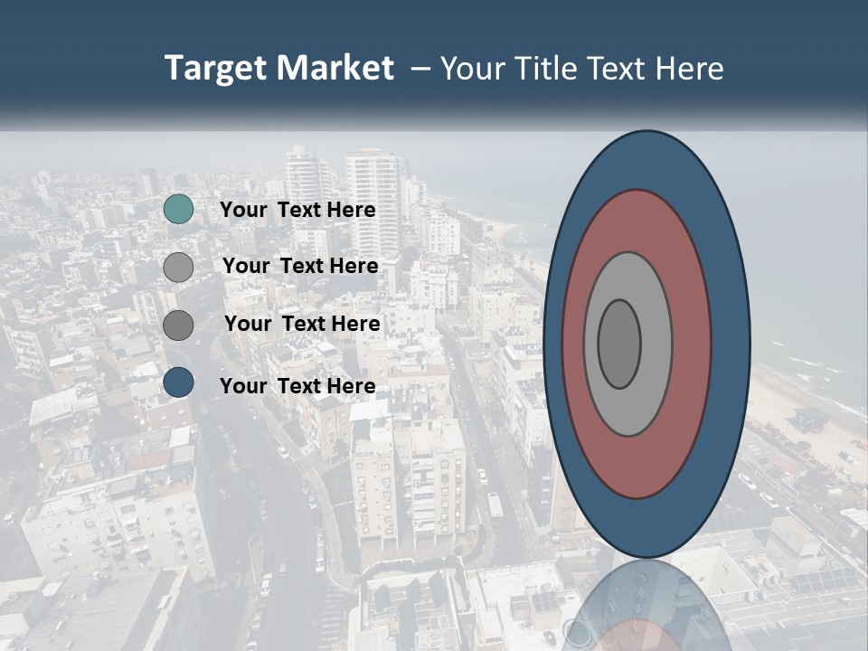 An Aerial View Of A City With The Ocean In The Background PowerPoint Template