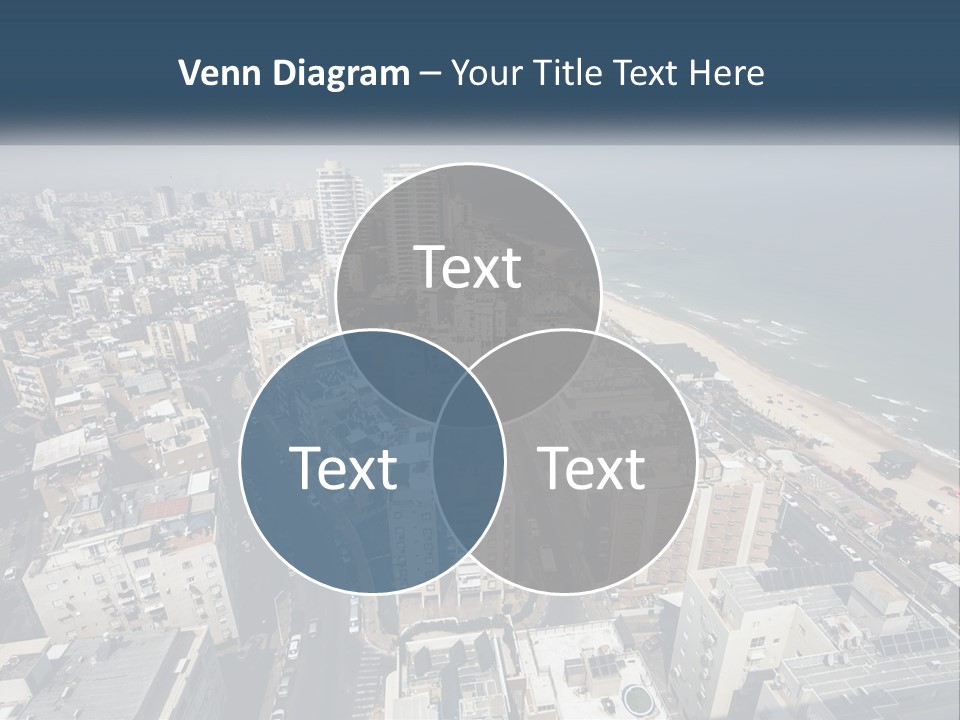 An Aerial View Of A City With The Ocean In The Background PowerPoint Template