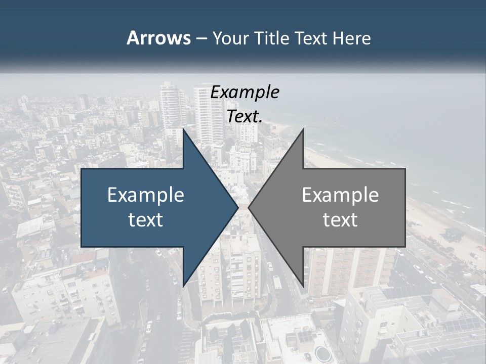 An Aerial View Of A City With The Ocean In The Background PowerPoint Template