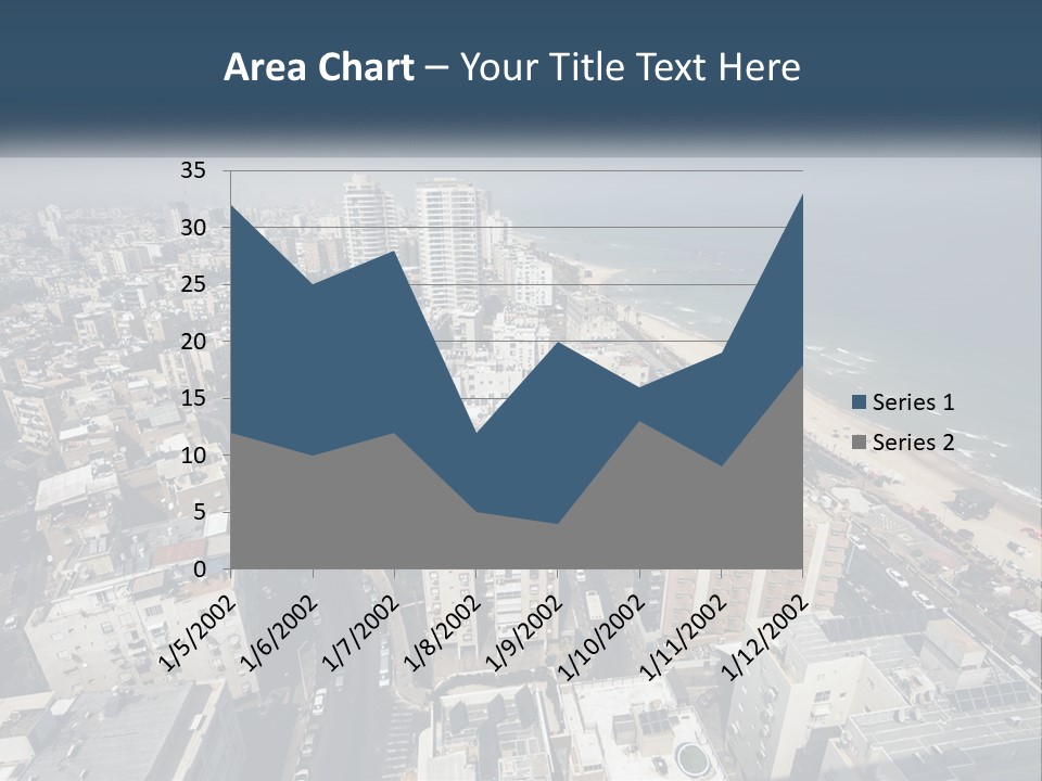 An Aerial View Of A City With The Ocean In The Background PowerPoint Template