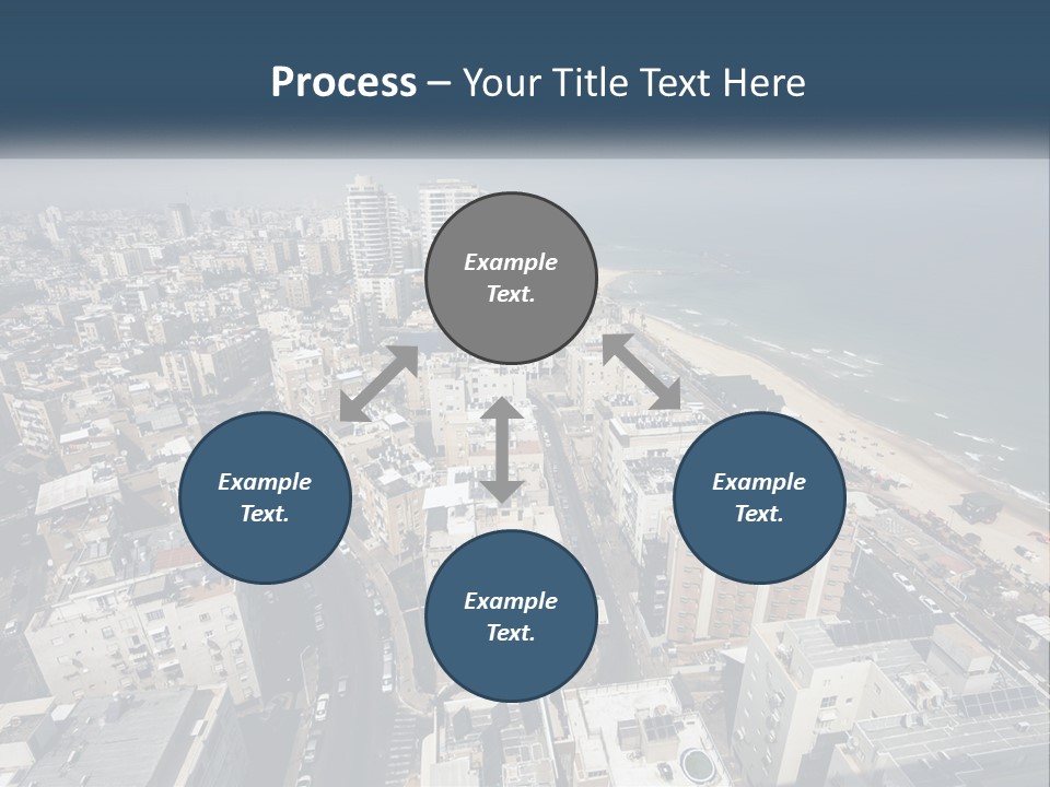 An Aerial View Of A City With The Ocean In The Background PowerPoint Template