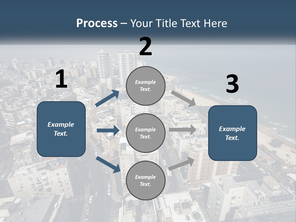 An Aerial View Of A City With The Ocean In The Background PowerPoint Template