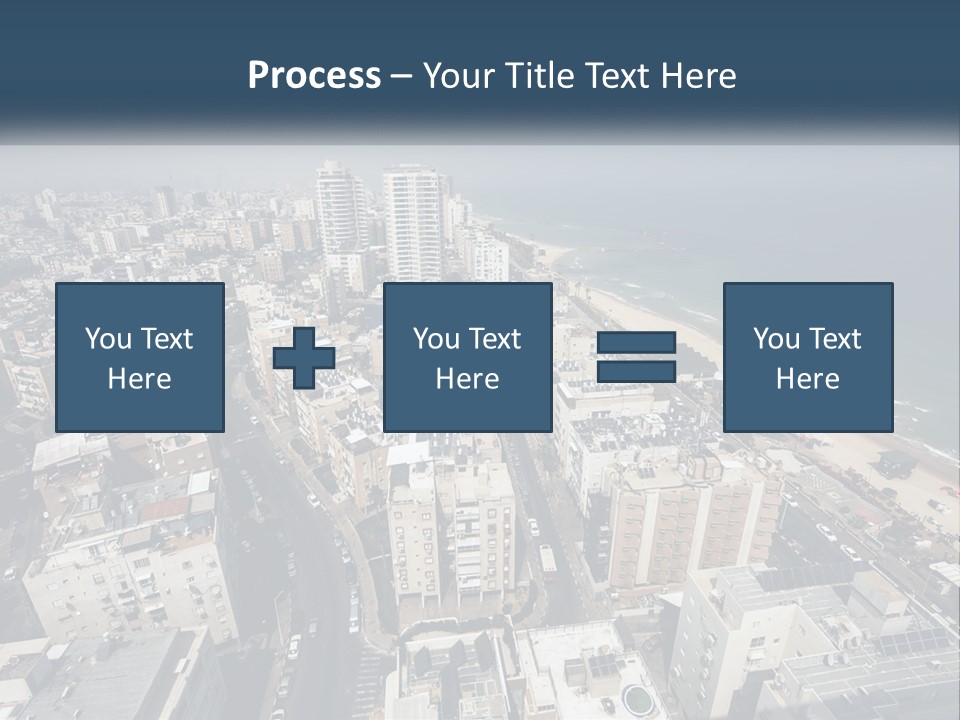 An Aerial View Of A City With The Ocean In The Background PowerPoint Template