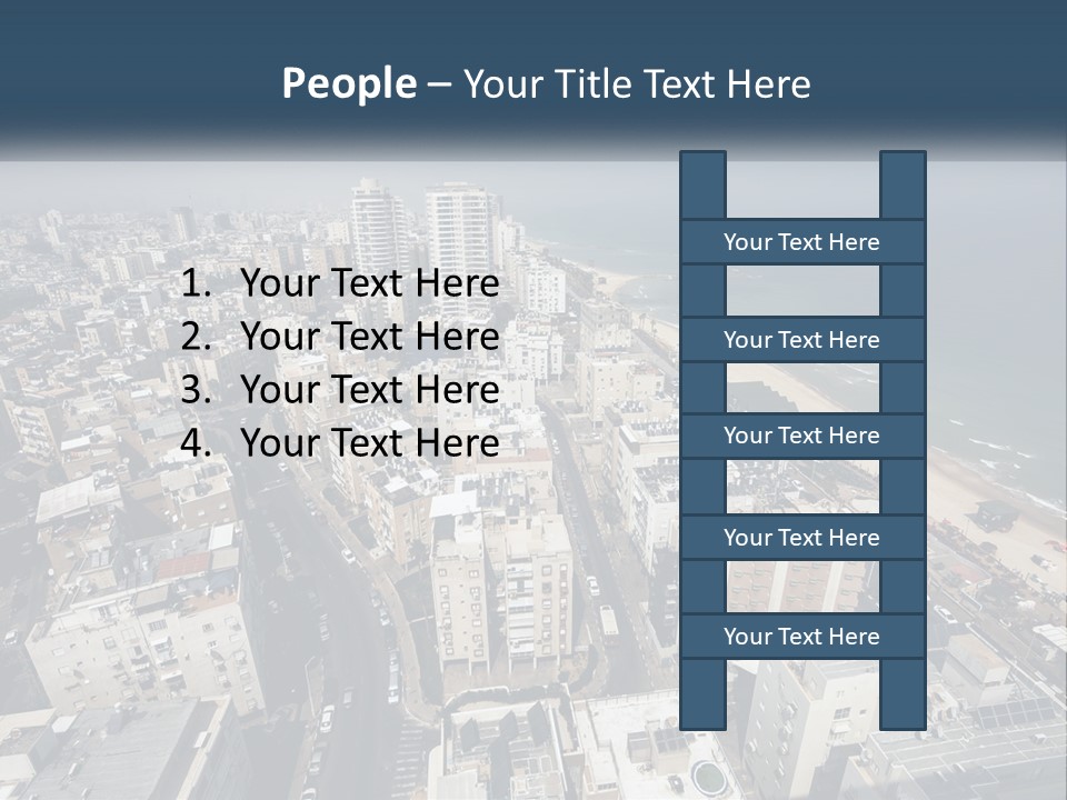 An Aerial View Of A City With The Ocean In The Background PowerPoint Template