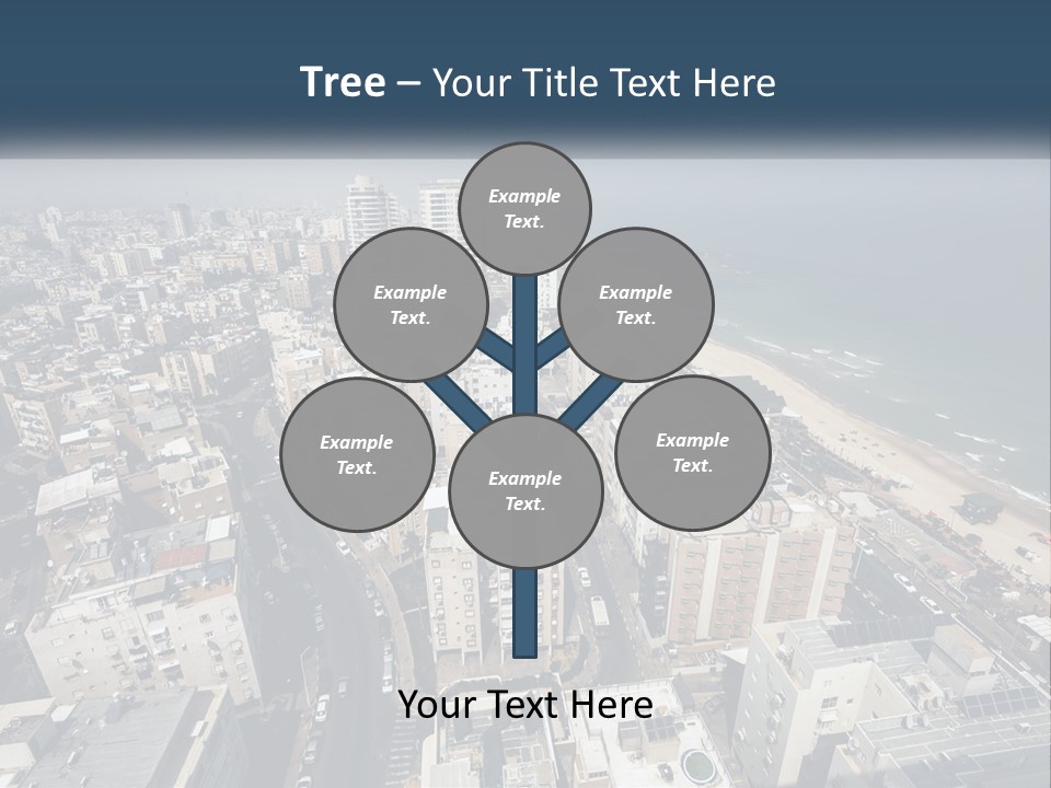 An Aerial View Of A City With The Ocean In The Background PowerPoint Template